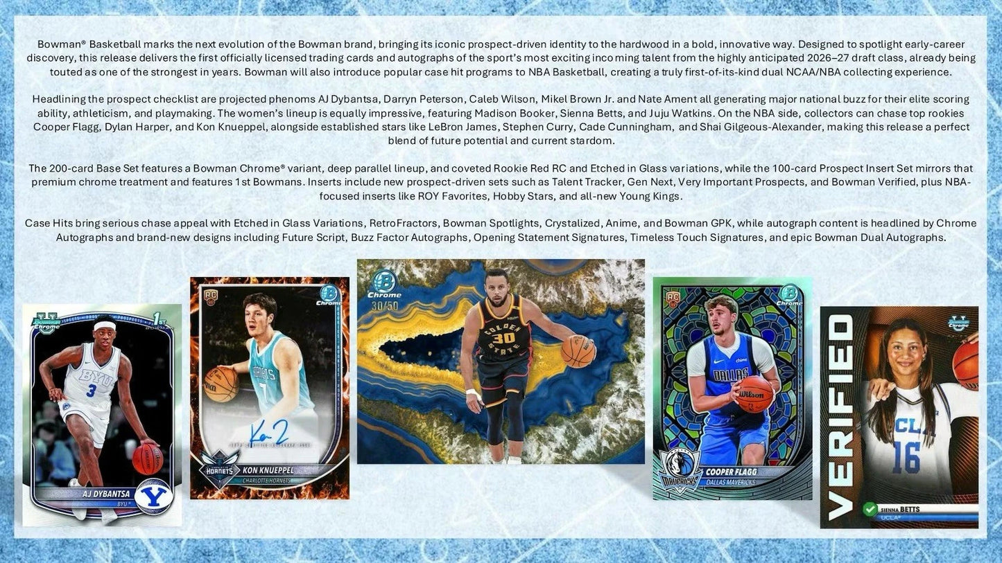 Topps Bowman Basketball Value/Blaster Box